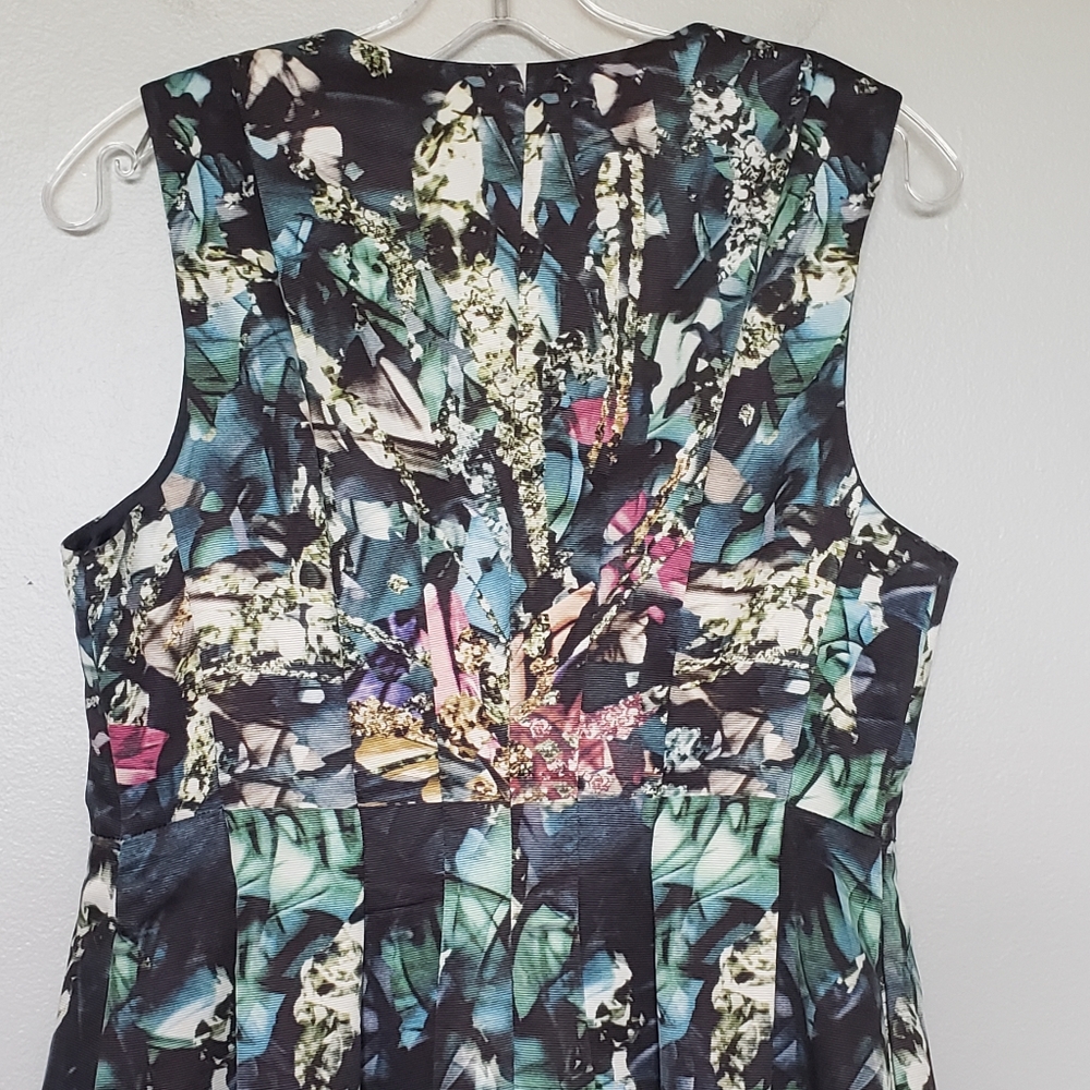 Mcginn Zip Front Fit & Flare Abstract Print Dress - image 6